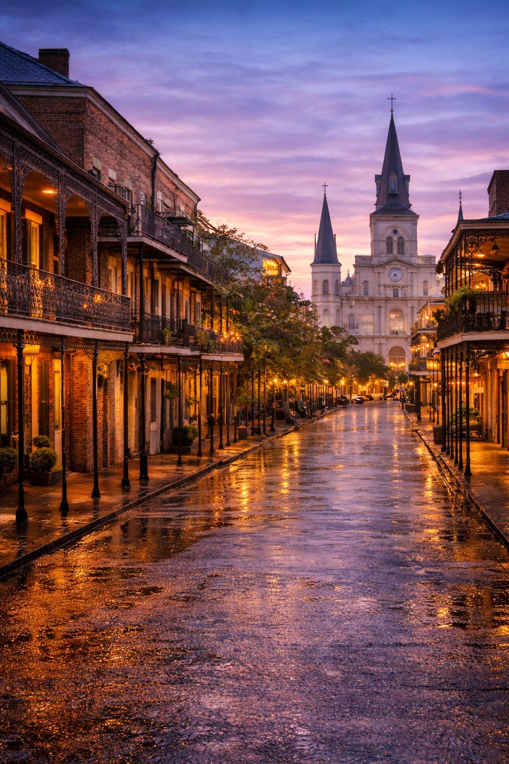 New Orleans French Quarter at dawn